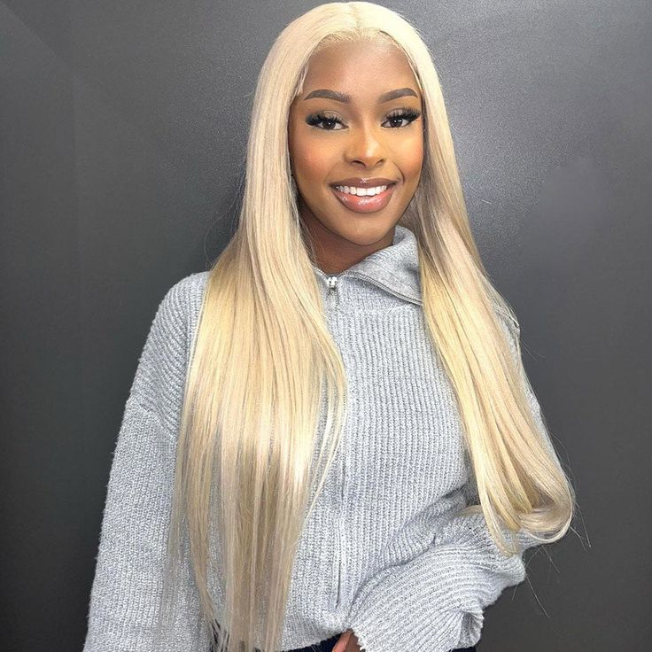 (#613) Blonde Human Hair HD Lace 4x4 Closure Wig🎯 Free Shipping