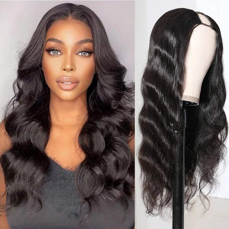 #1B U/V Part Glueless Human Hair Loose Deep Wig 180% Density🎯 Free Shipping