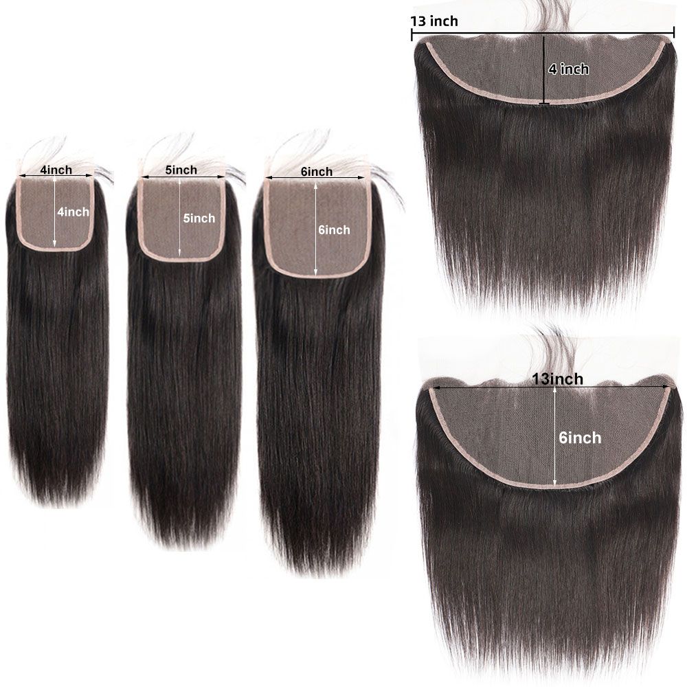 (#1B) Natural Black Human Hair HD Lace 4x4 Closure🎯 Free Shipping