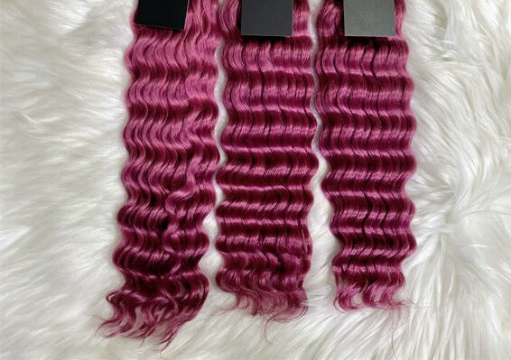 Limited Time 2-Pack Sale 🔥 Deep Pink Bulk Human Braiding Hair🎯 Free Shipping