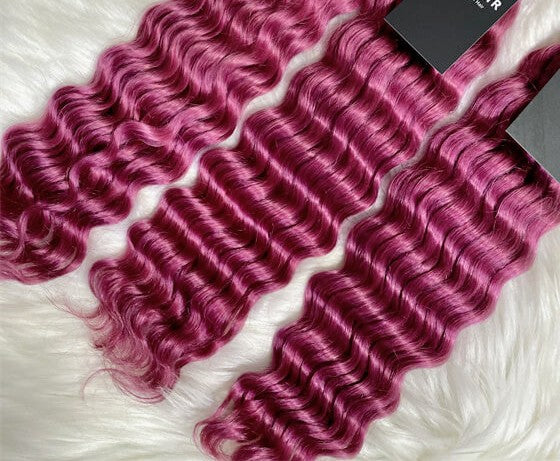 Limited Time 2-Pack Sale 🔥 Deep Pink Bulk Human Braiding Hair🎯 Free Shipping