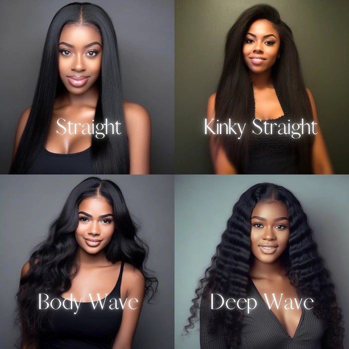 (#1B) Natural Black Human Hair 5x5 Closure Wig🎯 Free Shipping