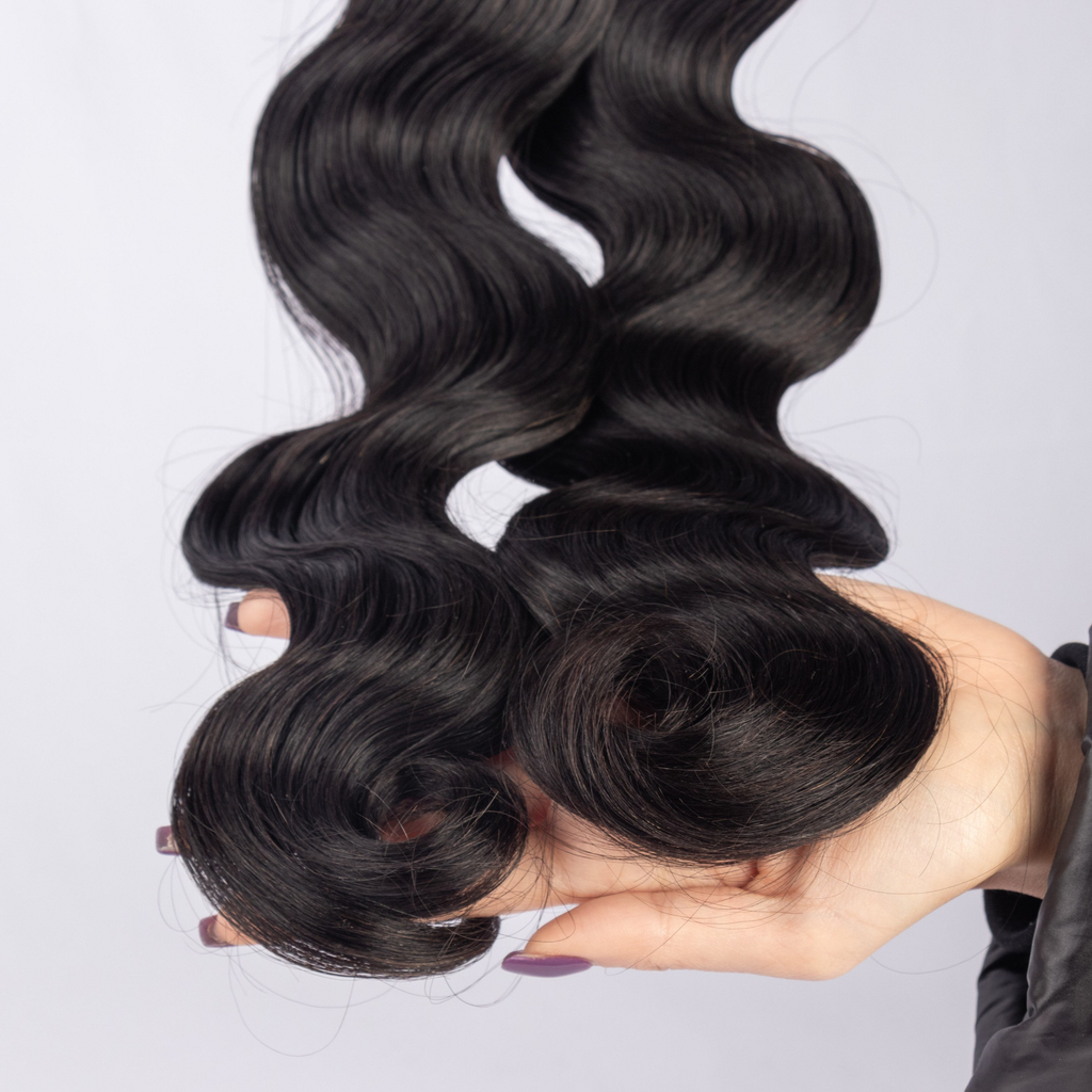 Limited Time 2-Pack Sale🔥 #1B K Tip Body Wave Human Hair Extensions 100g