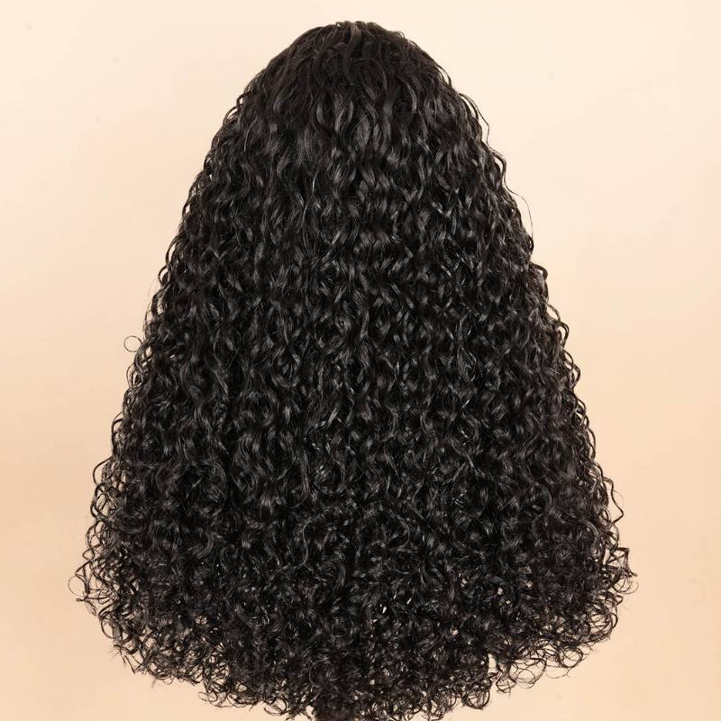 #1B U/V Part Glueless Human Hair Bumese Curly Wig 180% Density🎯 Free Shipping