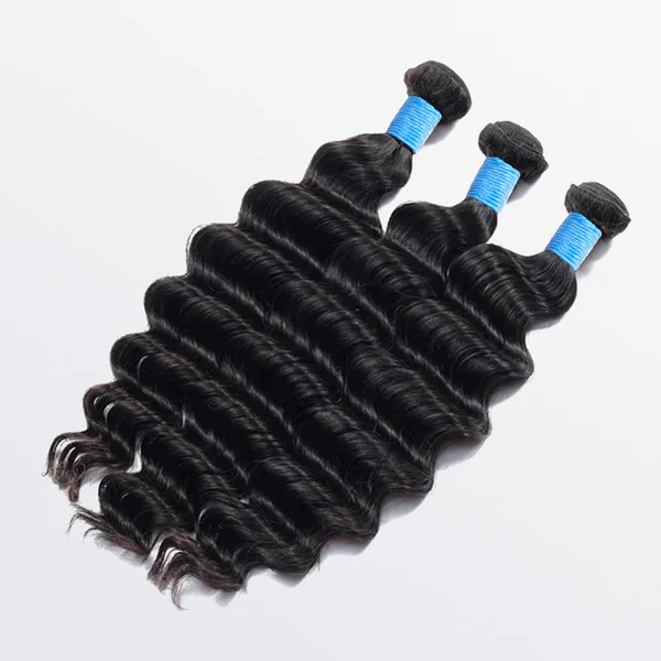 (#1B) Loose Wavy  Natural Black Human Hair Bundle | 3 PCS🎯 Free Shipping