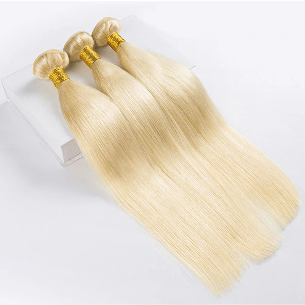 (#613) Straight Blonde Human Hair Bundle | 3 PCS🎯 Free Shipping