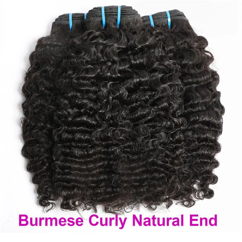 (#1B) Burmese Curly  Natural Black Human Hair Bundle | 3 PCS 🎯 Free Shipping