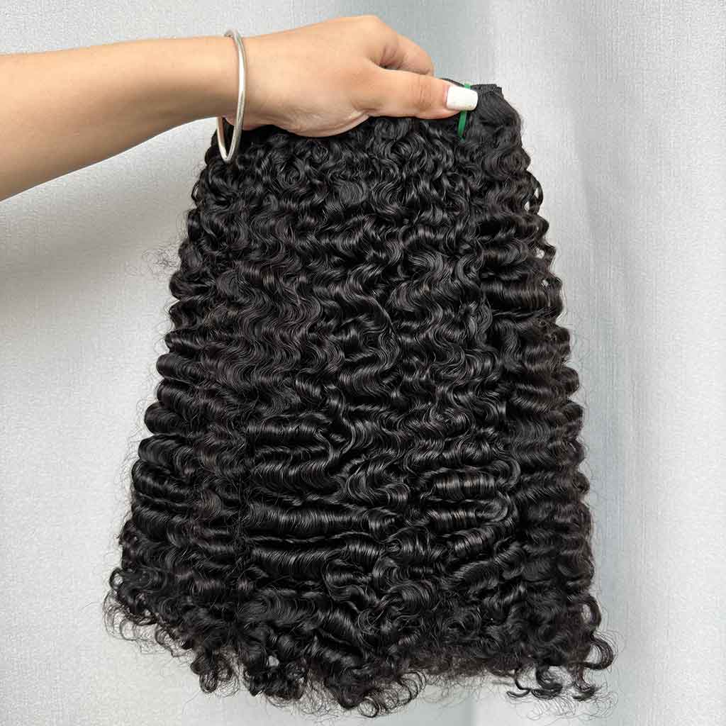 (#1B) Burmese Curly  Natural Black Human Hair Bundle | 3 PCS 🎯 Free Shipping