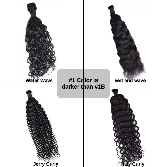 Limited Time 2-Pack Sale 🔥 (#1) Jet Black Bulk Human Braiding Hair🎯 Free Shipping