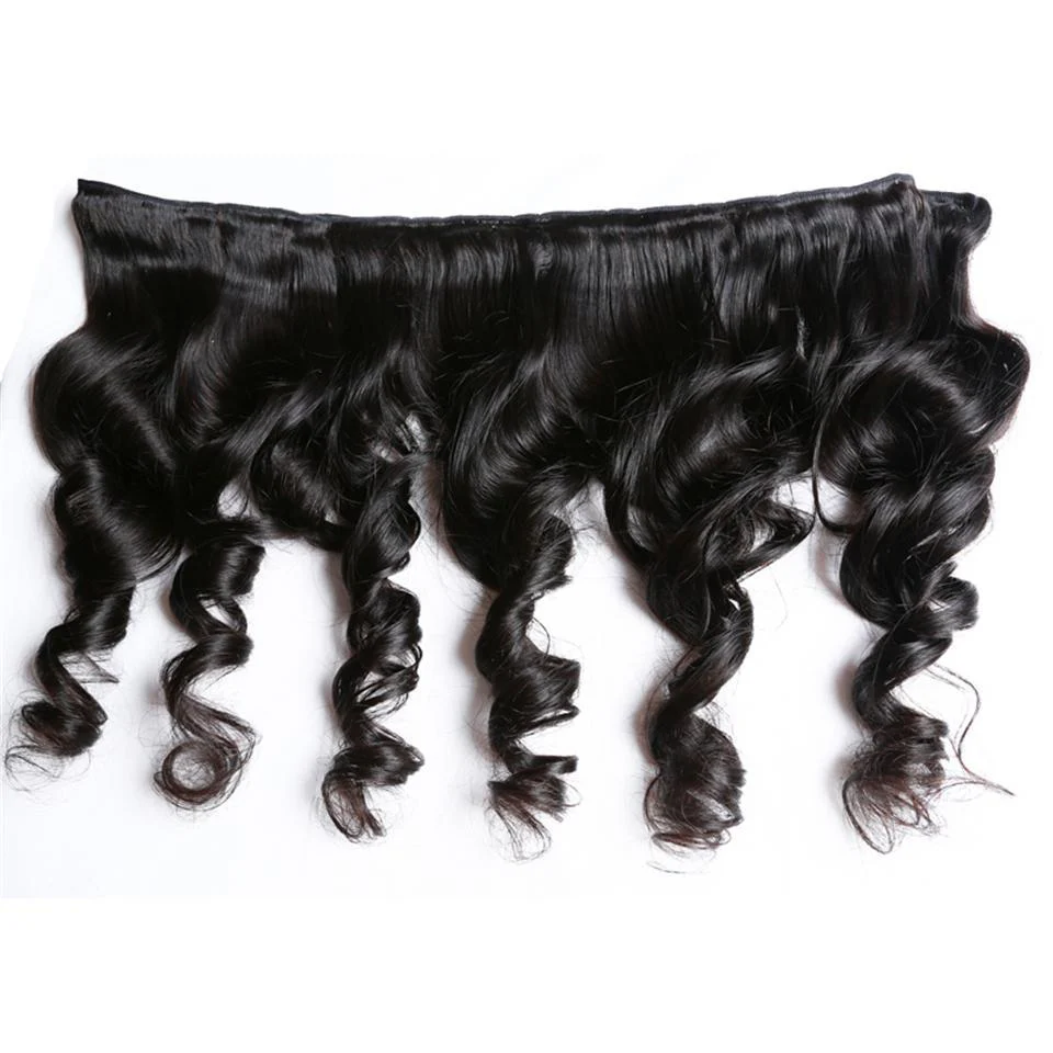 (#1B) Loose Wavy Natural Black Human Hair Bundle | 4 PCS🎯 Free Shipping