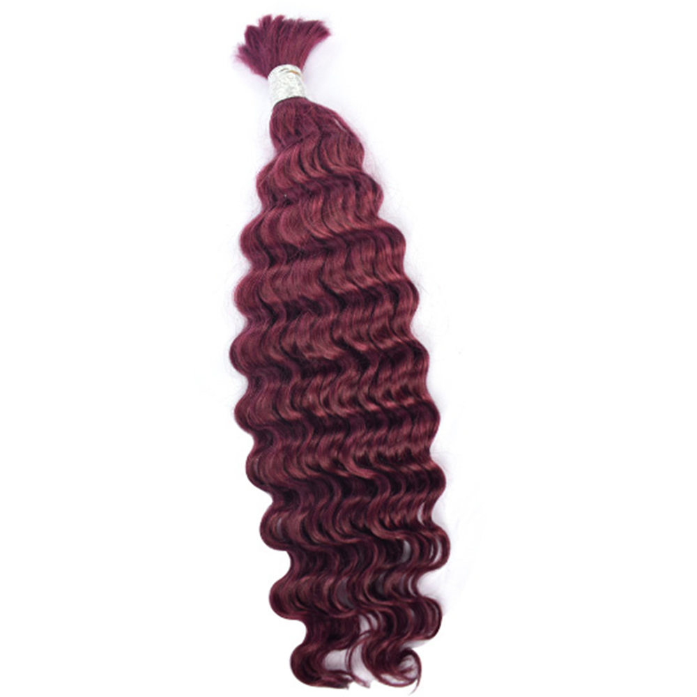 Limited Time 2-Pack Sale 🔥 (#99J) Burgundy Bulk Human Braiding Hair🎯 Free Shipping