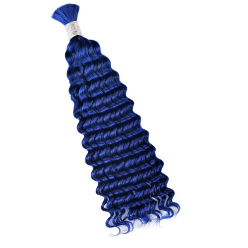 Limited Time 2-Pack Sale 🔥 Blue Bulk Human Braiding Hair🎯 Free Shipping