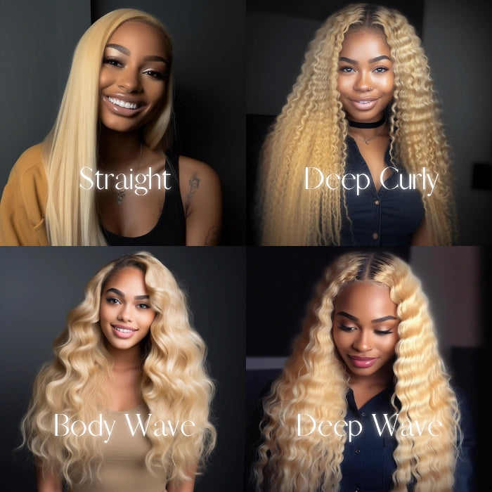 (#613) Blonde Human Hair 13x4 Frontal Wig🎯 Free Shipping