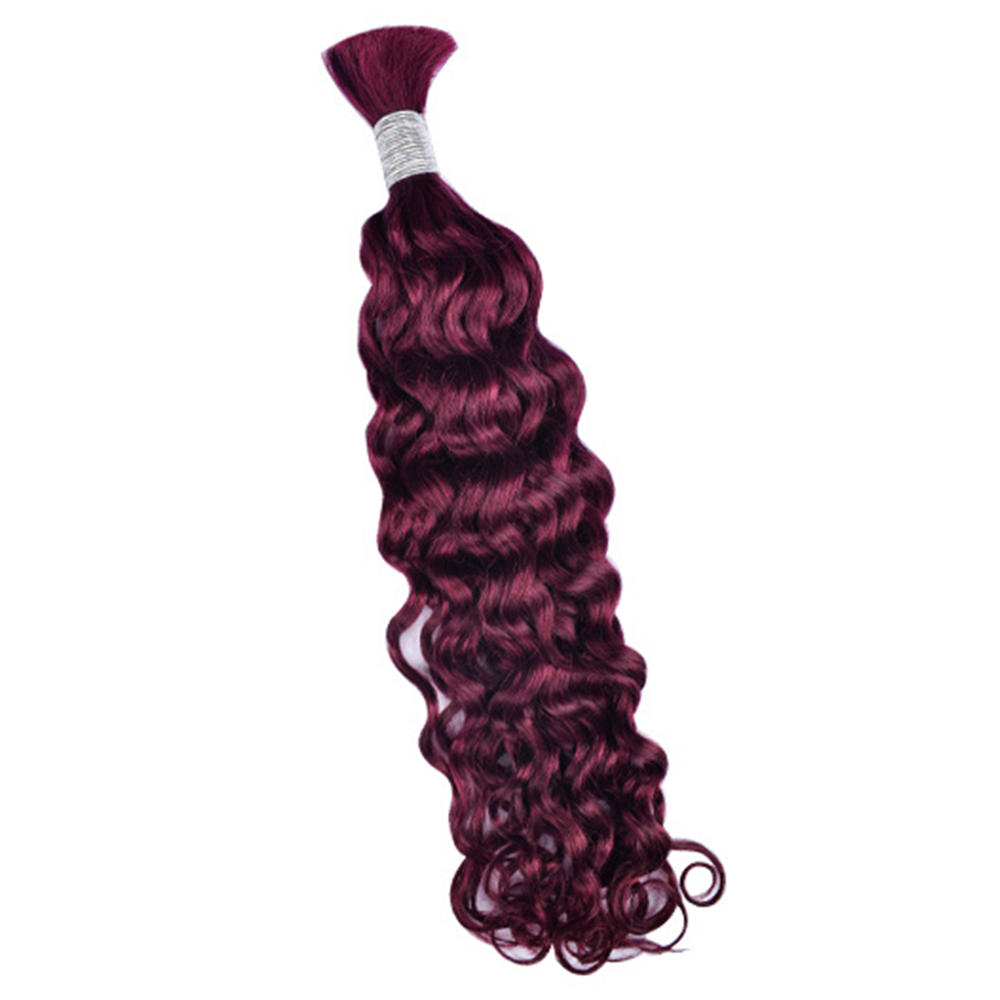 Limited Time 2-Pack Sale 🔥 (#99J) Burgundy Bulk Human Braiding Hair🎯 Free Shipping