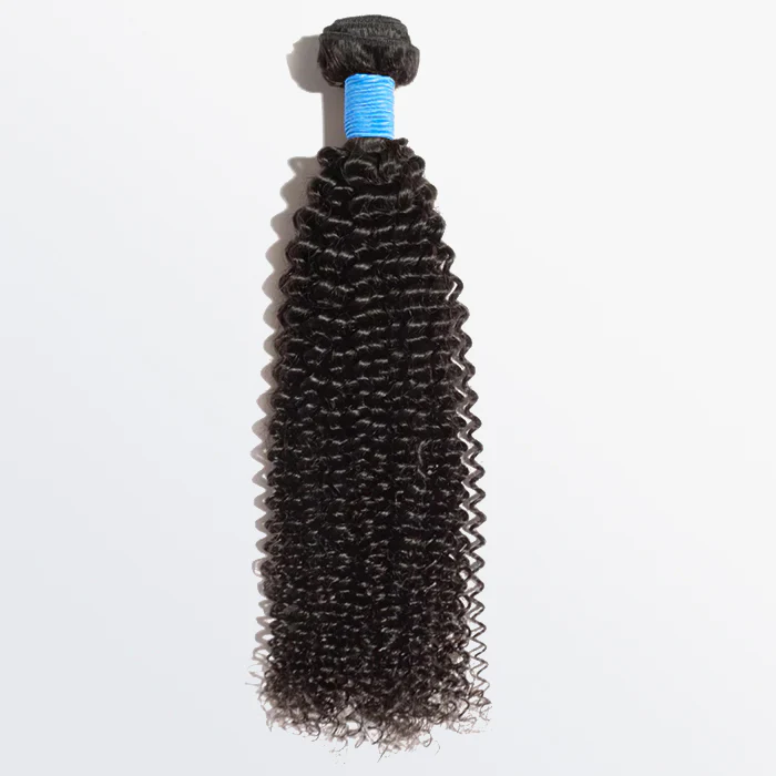 (#1B) Kinky Straight  Natural Black Human Hair Bundle🎯 Free Shipping