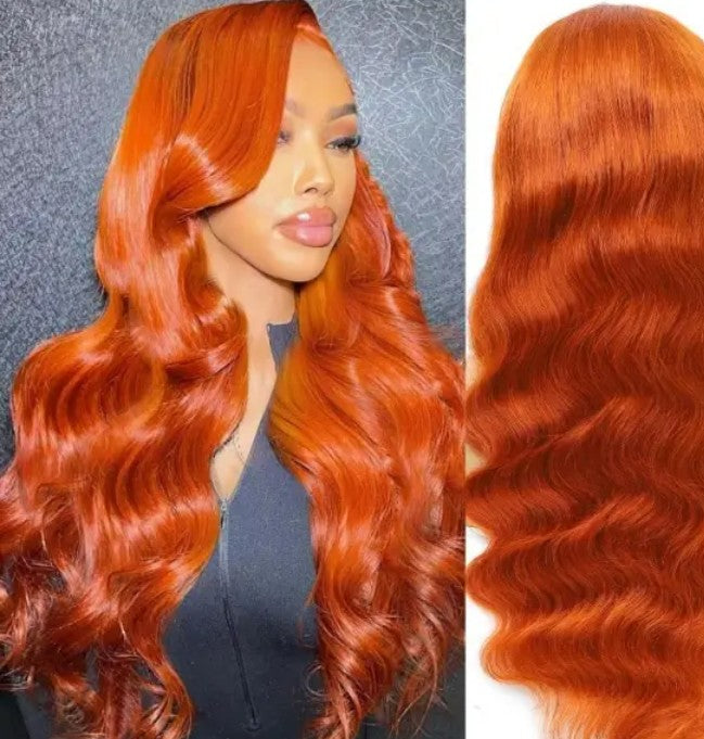 (#350)Ginger Body Wave Human Hair Wig🎯 Free Shipping 🎯 Buy Now Pay Later