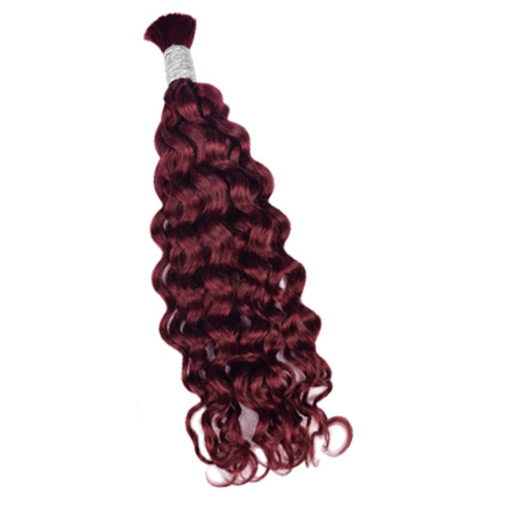 Limited Time 2-Pack Sale 🔥 (#99J) Burgundy Bulk Human Braiding Hair🎯 Free Shipping