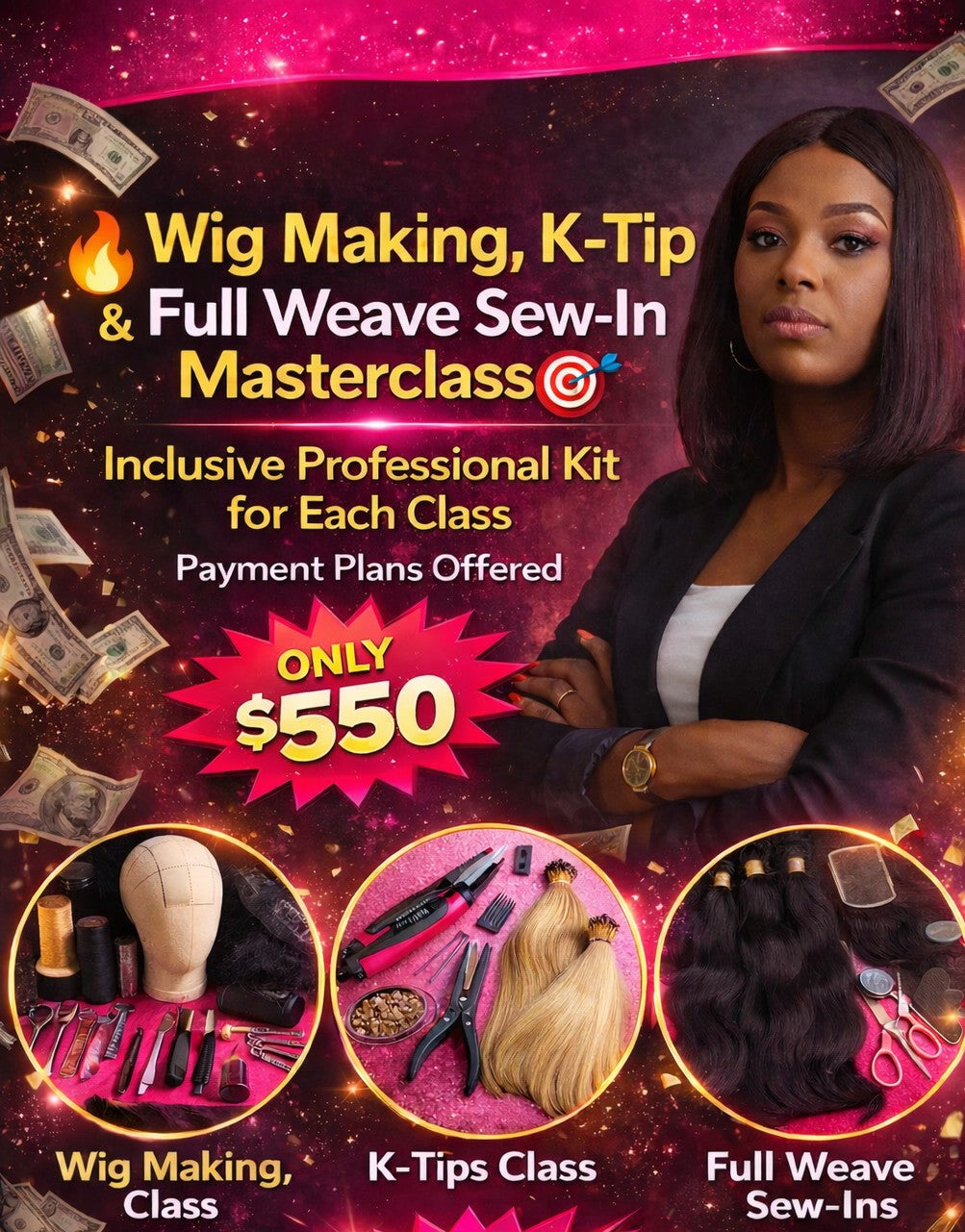 🔥🎯Wig Making, K-tips & Weave sew-in Masterclass🎯🔥