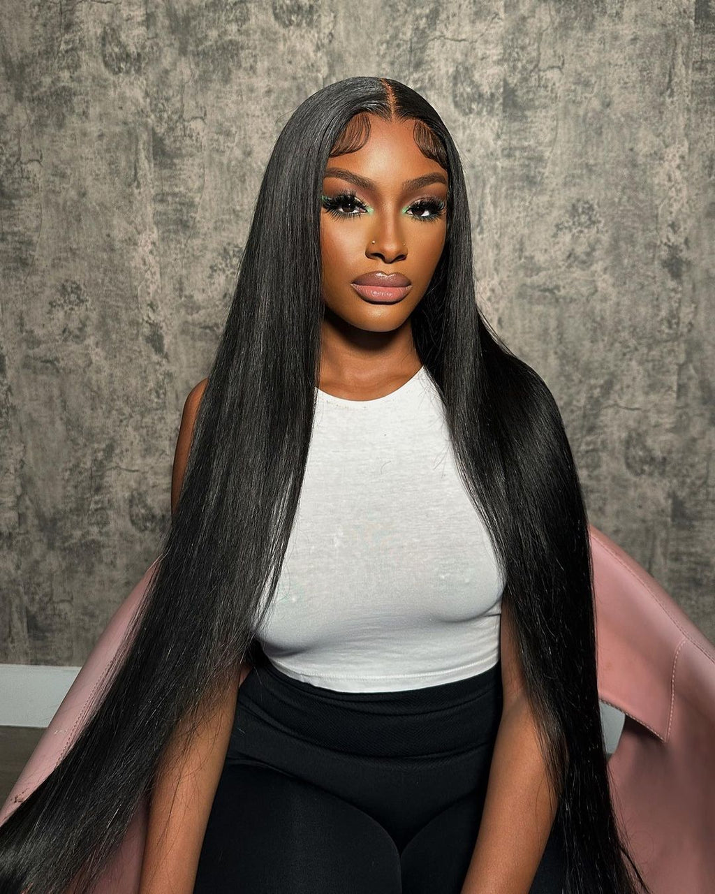 (#1B) Natural Black Human Hair HD Lace 4x4 Closure Wig🎯 Free Shipping