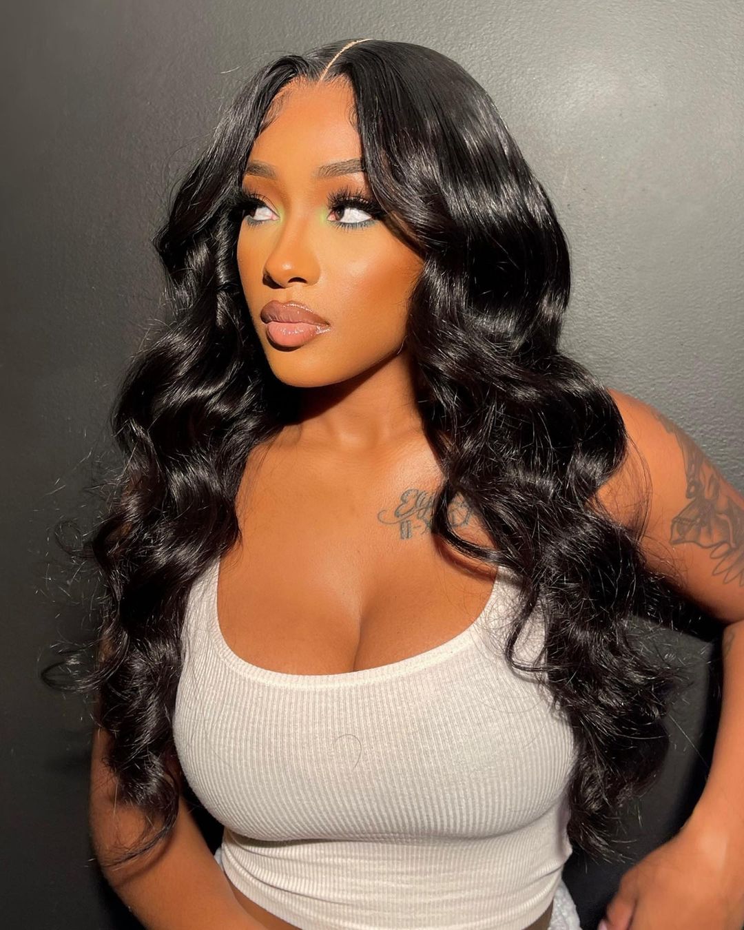 (#1B) Natural Black Human Hair HD Lace 13x4 Frontal Wig🎯 Free Shipping
