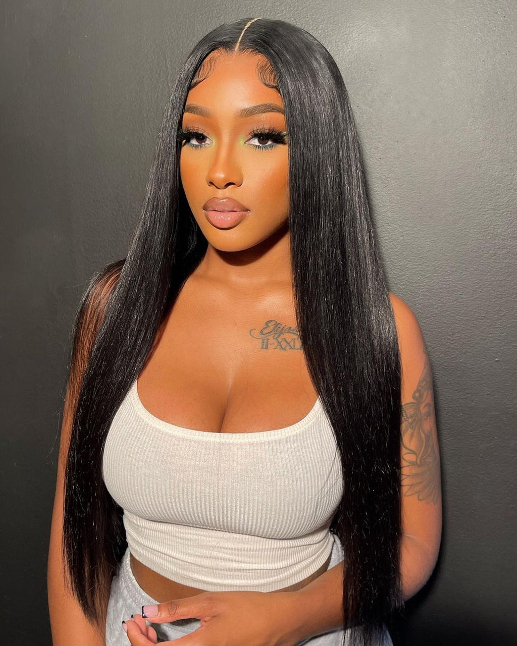 (#1B) Natural Black Human Hair HD Lace 13x6 Frontal Wig🎯 Free Shipping